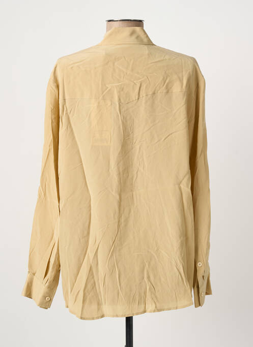 Chemisier tissage crêpe manches longues beige MARGAUX LONNBERG femme