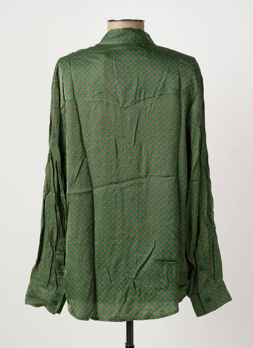 Chemisier imprimé fleurs manches longues vert MARGAUX LONNBERG femme