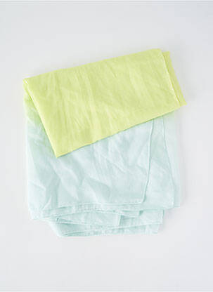 Foulard tissage popeline vert PIECES femme