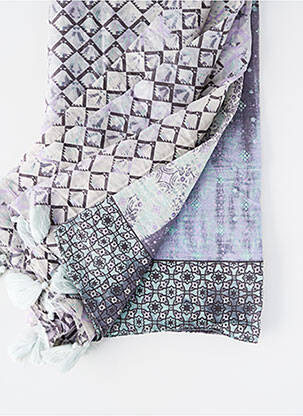 Col / tour de cou imprimé fantaisie gris PIECES femme