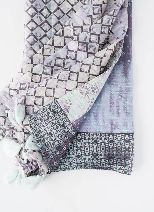 Col / tour de cou imprimé fantaisie gris PIECES femme