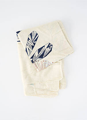 Foulard imprimé fantaisie beige PIECES femme
