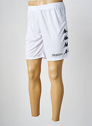 Short coupe droite taille normale blanc KAPPA homme