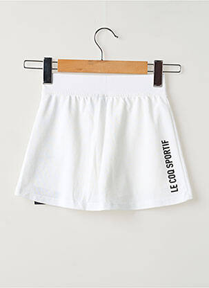 Jupe short coupe trapèze blanc LE COQ SPORTIF femme