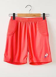 Short tissage jersey taille élastique rouge LE COQ SPORTIF enfant