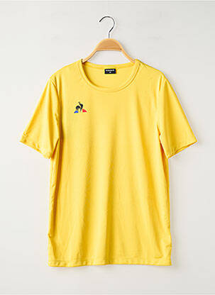 T-shirt stretch manches courtes jaune LE COQ SPORTIF enfant