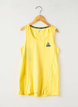 Débardeur coupe droite sans manche jaune LE COQ SPORTIF homme