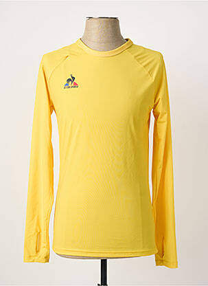 T-shirt coupe cintrée manches longues jaune LE COQ SPORTIF homme
