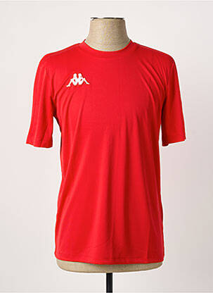 T-shirt coupe cintrée manches courtes rouge KAPPA homme
