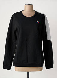 Sweat-shirt broderie manches longues noir LE COQ SPORTIF femme
