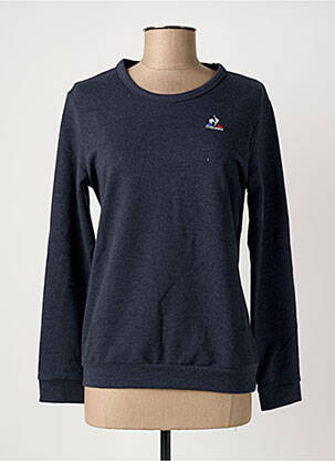 Sweat-shirt maille semi-opaque manches longues bleu LE COQ SPORTIF femme