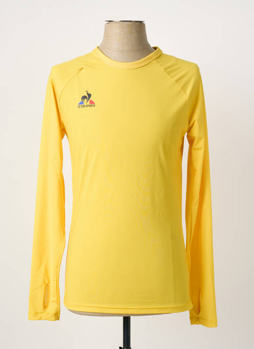 T-shirt coupe cintrée manches longues jaune LE COQ SPORTIF homme