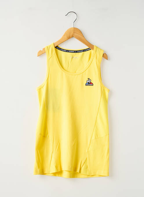 Débardeur coupe droite sans manche jaune LE COQ SPORTIF homme