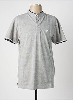 Polo broderie sans manche gris AMERICAN COLLEGE homme