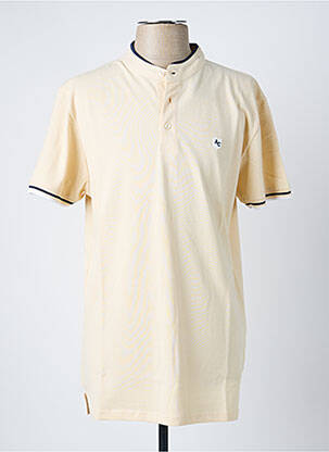 Polo coupe cintrée sans manche beige AMERICAN COLLEGE homme