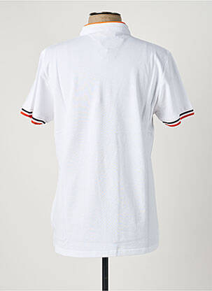 Polo coupe cintrée sans manche blanc AMERICAN COLLEGE homme