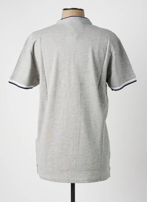 Polo coupe cintrée sans manche gris AMERICAN COLLEGE homme