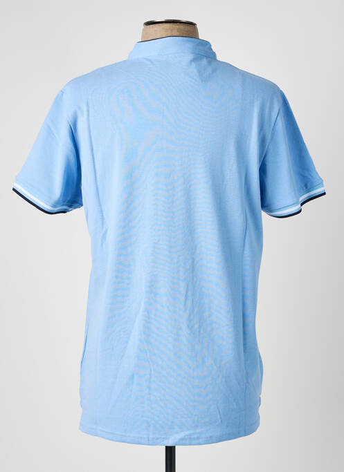 Polo coupe cintrée sans manche bleu AMERICAN COLLEGE homme