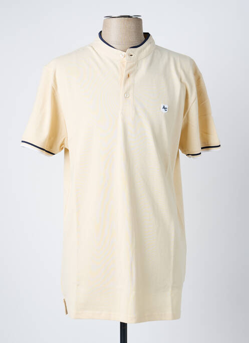Polo beige AMERICAN COLLEGE homme