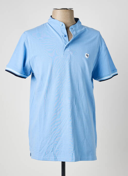 Polo bleu AMERICAN COLLEGE homme