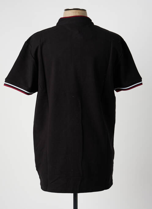 Polo noir AMERICAN COLLEGE homme