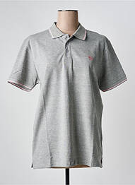 Polo coupe droite manches courtes gris AMERICAN COLLEGE homme