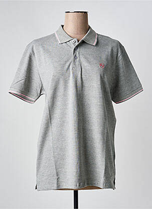 Polo coupe droite manches courtes gris AMERICAN COLLEGE homme