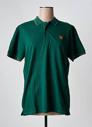 Polo coupe droite manches courtes vert AMERICAN COLLEGE homme