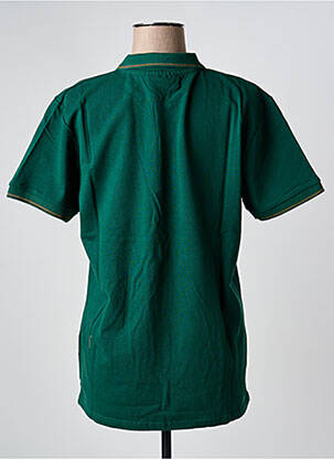 Polo coupe droite manches courtes vert AMERICAN COLLEGE homme