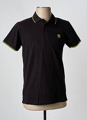 Polo coupe droite manches courtes noir AMERICAN COLLEGE homme
