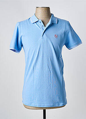 Polo coupe droite manches courtes bleu clair AMERICAN COLLEGE homme