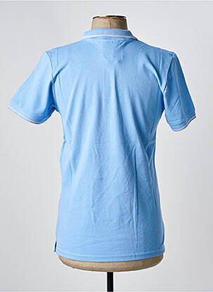 Polo coupe droite manches courtes bleu clair AMERICAN COLLEGE homme