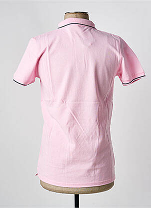 Polo coupe droite manches courtes rose AMERICAN COLLEGE homme