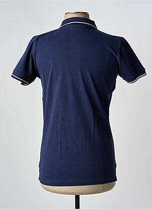 Polo coupe droite manches courtes bleu AMERICAN COLLEGE homme