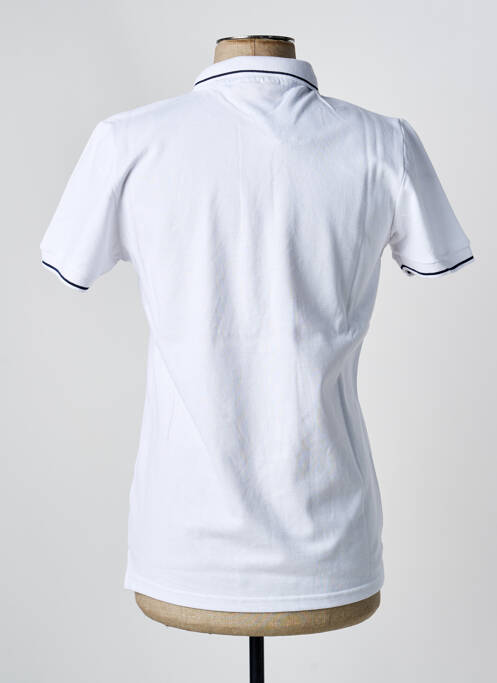 Polo coupe droite manches courtes blanc AMERICAN COLLEGE homme