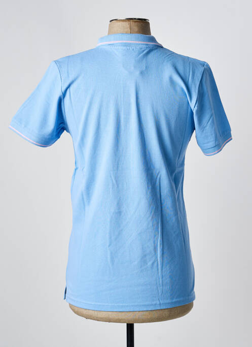 Polo coupe droite manches courtes bleu clair AMERICAN COLLEGE homme