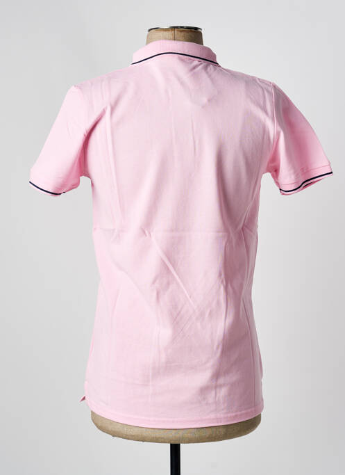 Polo coupe droite manches courtes rose AMERICAN COLLEGE homme