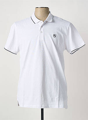 Polo coupe droite manches courtes blanc AMERICAN VINTAGE homme