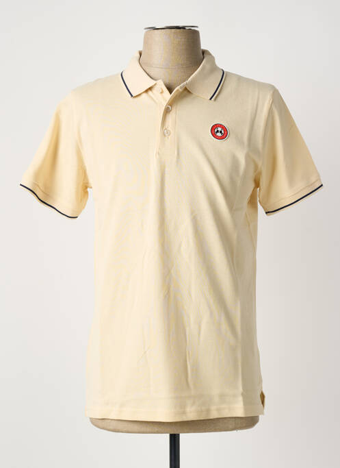 Polo coupe droite manches courtes beige U.S ATHLETIC homme