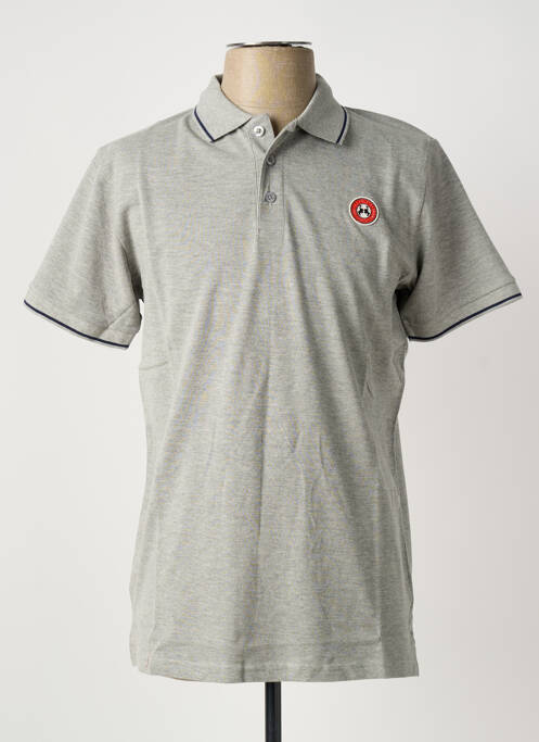 Polo coupe droite manches courtes gris U.S ATHLETIC homme