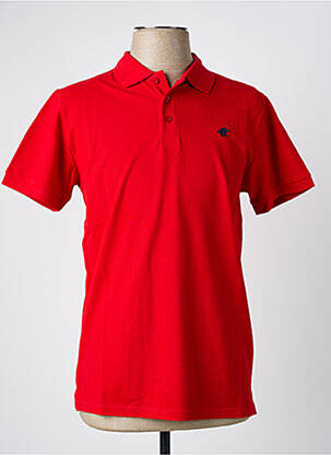 Polo coupe cintrée manches courtes rouge AMERICAN COLLEGE homme