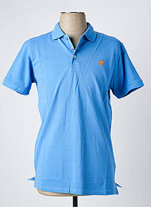 Polo coupe cintrée manches courtes bleu AMERICAN COLLEGE homme
