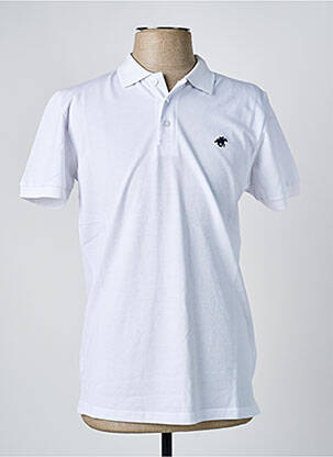 Polo coupe cintrée manches courtes blanc AMERICAN COLLEGE homme