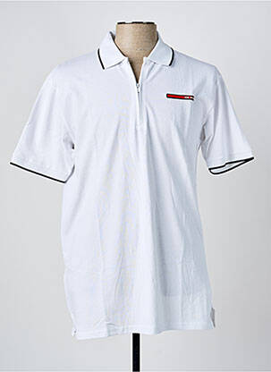 Polo coupe droite manches courtes blanc ICON MILANO homme