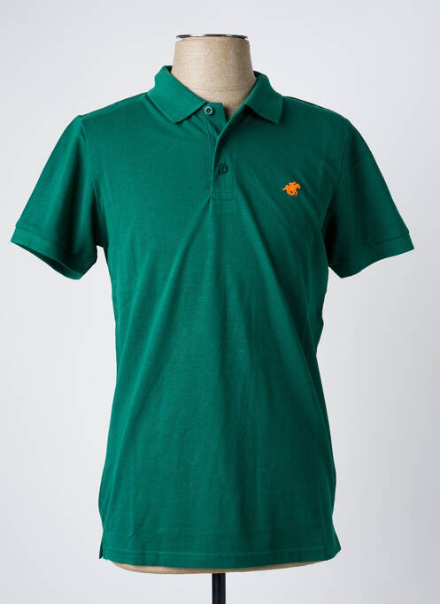 Polo coupe cintrée manches courtes vert AMERICAN COLLEGE homme