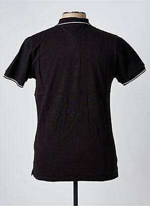Polo coupe droite manches courtes noir AMERICAN COLLEGE homme
