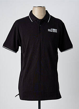 Polo coupe droite manches courtes noir U.S ATHLETIC homme