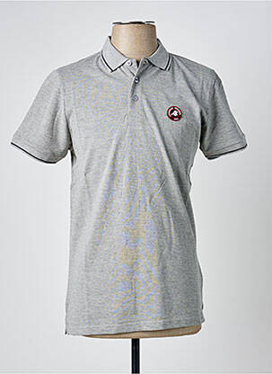 Polo stretch manches courtes gris AMERICAN COLLEGE homme