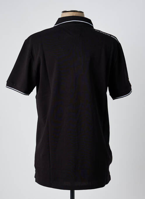 Polo stretch manches courtes noir U.S ATHLETIC homme