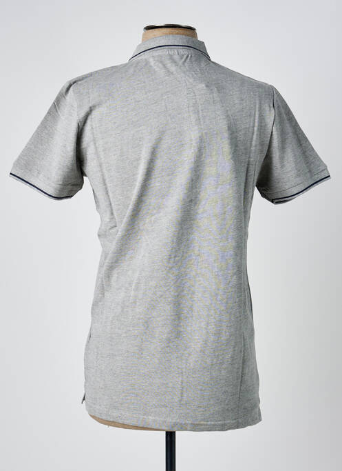 Polo stretch manches courtes gris AMERICAN COLLEGE homme